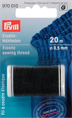 Bild von Prym Elastic-Nähfaden, 0,5 mm, 20 m, schwarz 970010