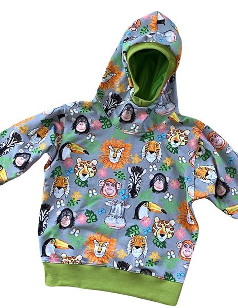 Bild von Pullover  Kinderpullover  Hoodie Gr. 110 Dschungeltiere